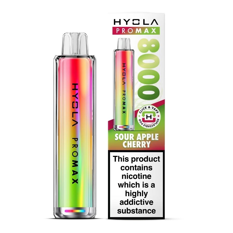 Hyola Pro Max 8000 Sour Apple Cherry Vape Kit - Case of 5