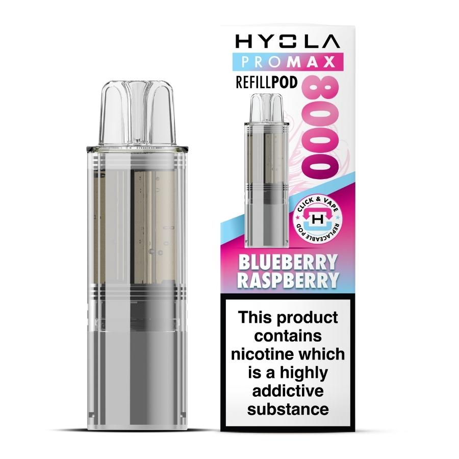 Hyola Pro Max 8000 Blueberry Raspberry Refill - Case of 5