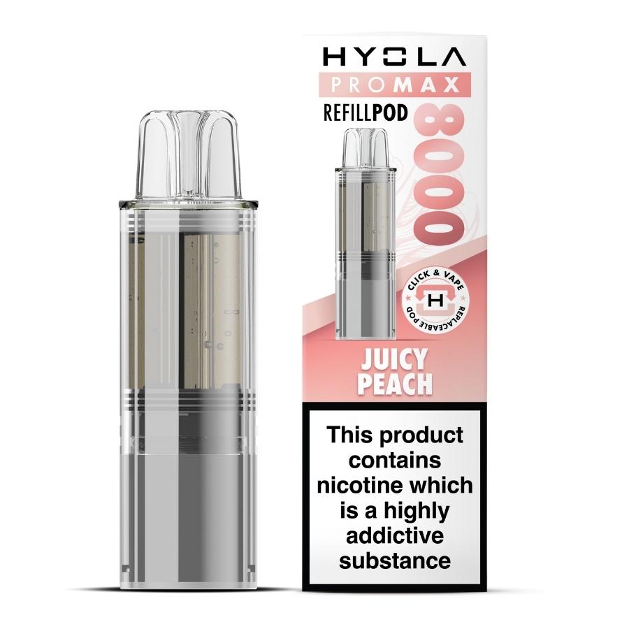 Hyola Pro Max 8000 Juicy Peach Refill - Case of 5