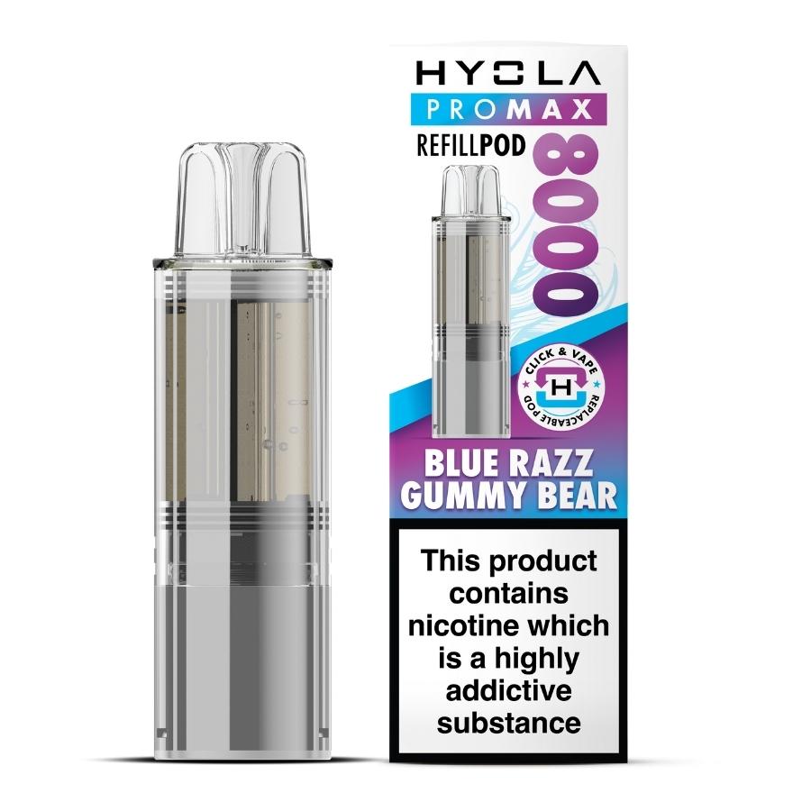 Hyola Pro Max 8000 Blue Razz Gummy Bear Refill - Case of 5