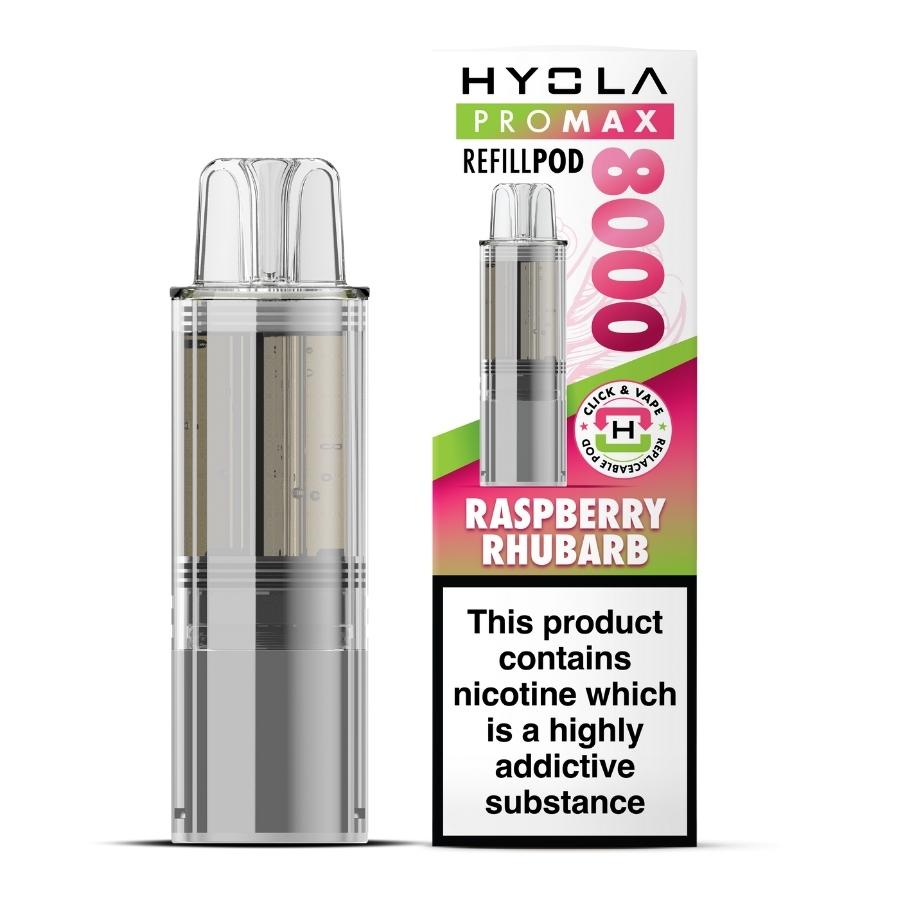 Hyola Pro Max 8000 Raspberry Rhubarb Refill - Case of 5