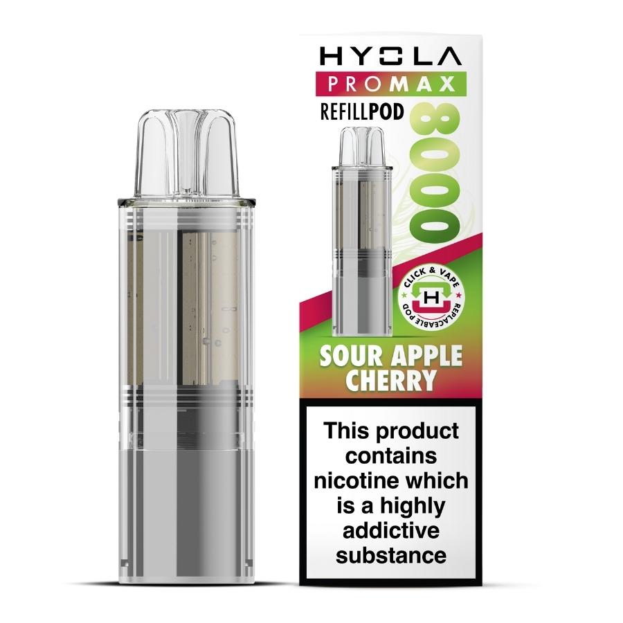 Hyola Pro Max 8000 Sour Apple Cherry Refill - Case of 5