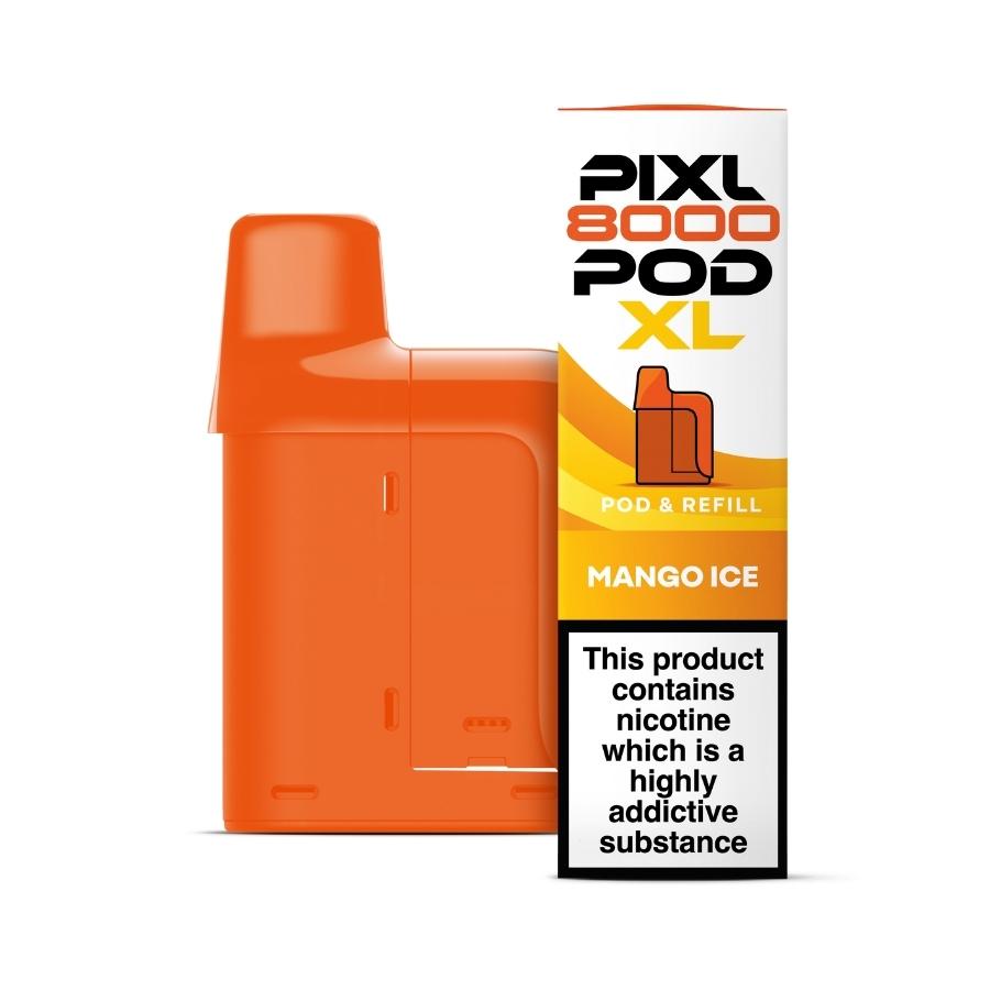 Pixl 8000 Mango Ice Prefilled Pod + Refill - Case of 5
