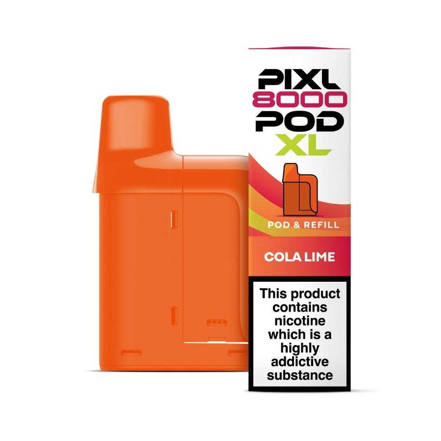Pixl 8000 Cola Lime Prefilled Pod + Refill - Case of 5