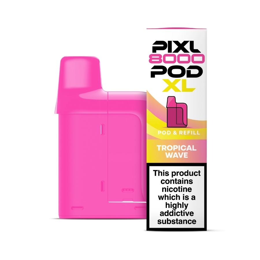Pixl 8000 Tropical Wave Prefilled Pod + Refill - Case of 5