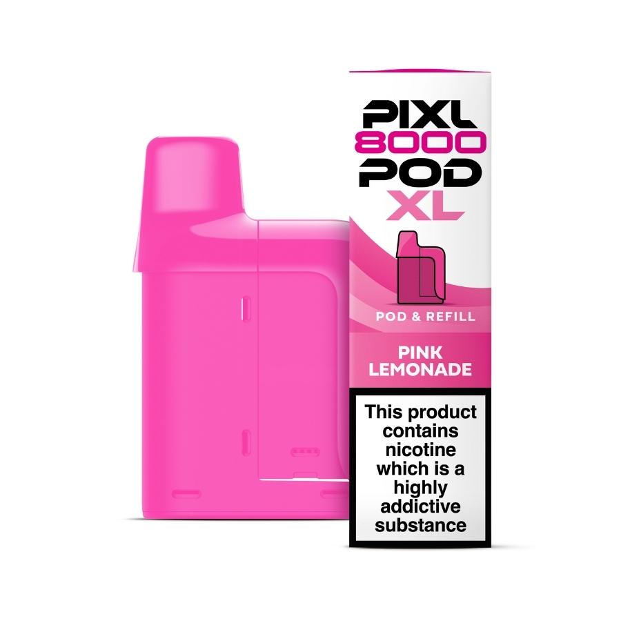 Pixl 8000 Pink Lemonade Prefilled Pod + Refill - Case of 5