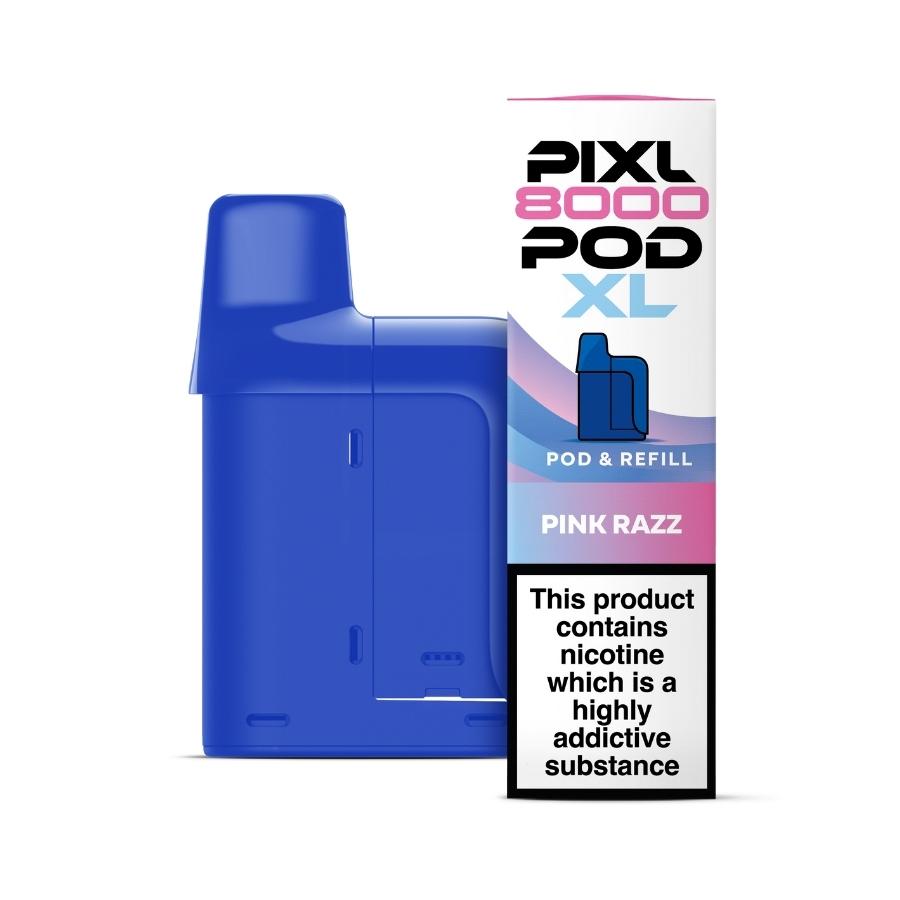 Pixl 8000 Pink Razz Prefilled Pod + Refill - Case of 5