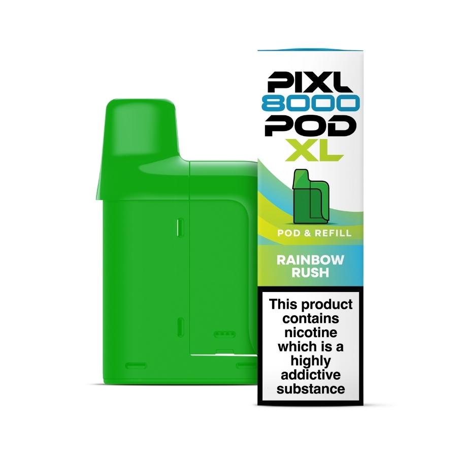 Pixl 8000 Rainbow Rush Prefilled Pod + Refill - Case of 5