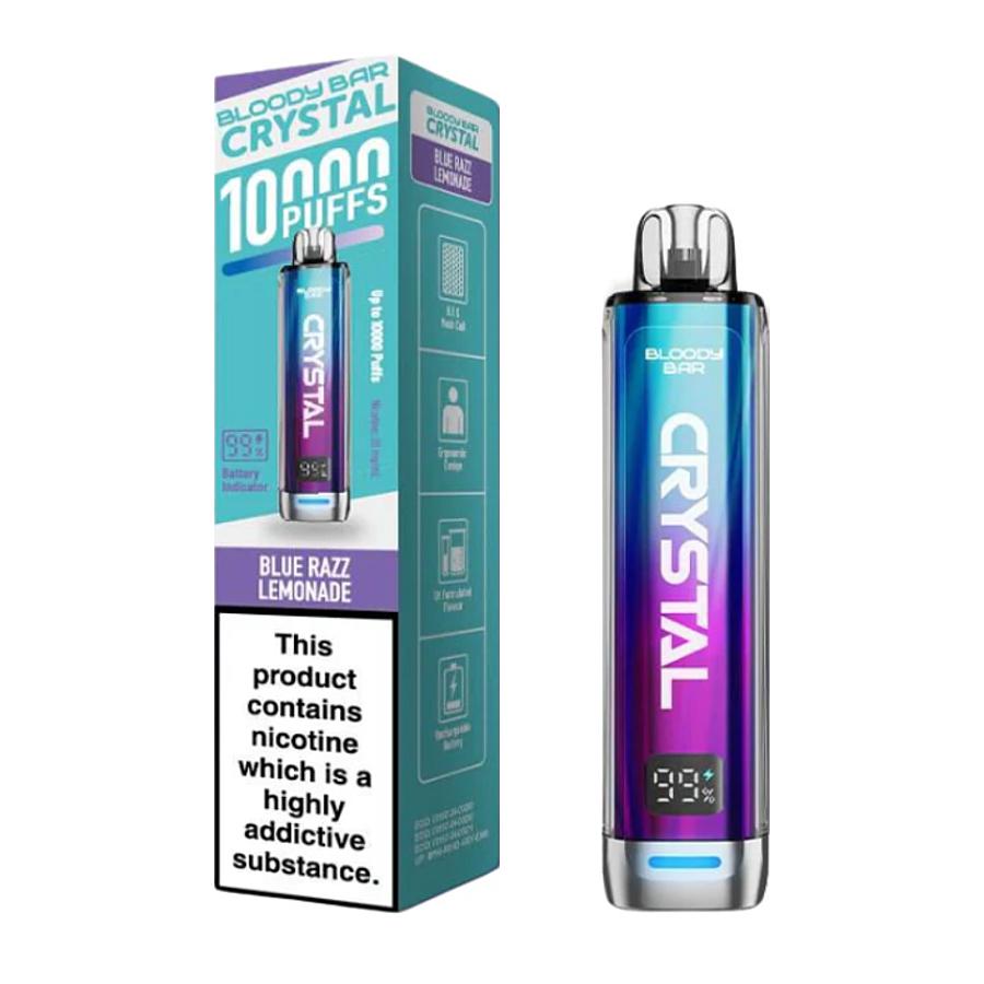 Bloody Bar Crystal 10K Blue Razz Lemonade Refill Pods - Case of 5