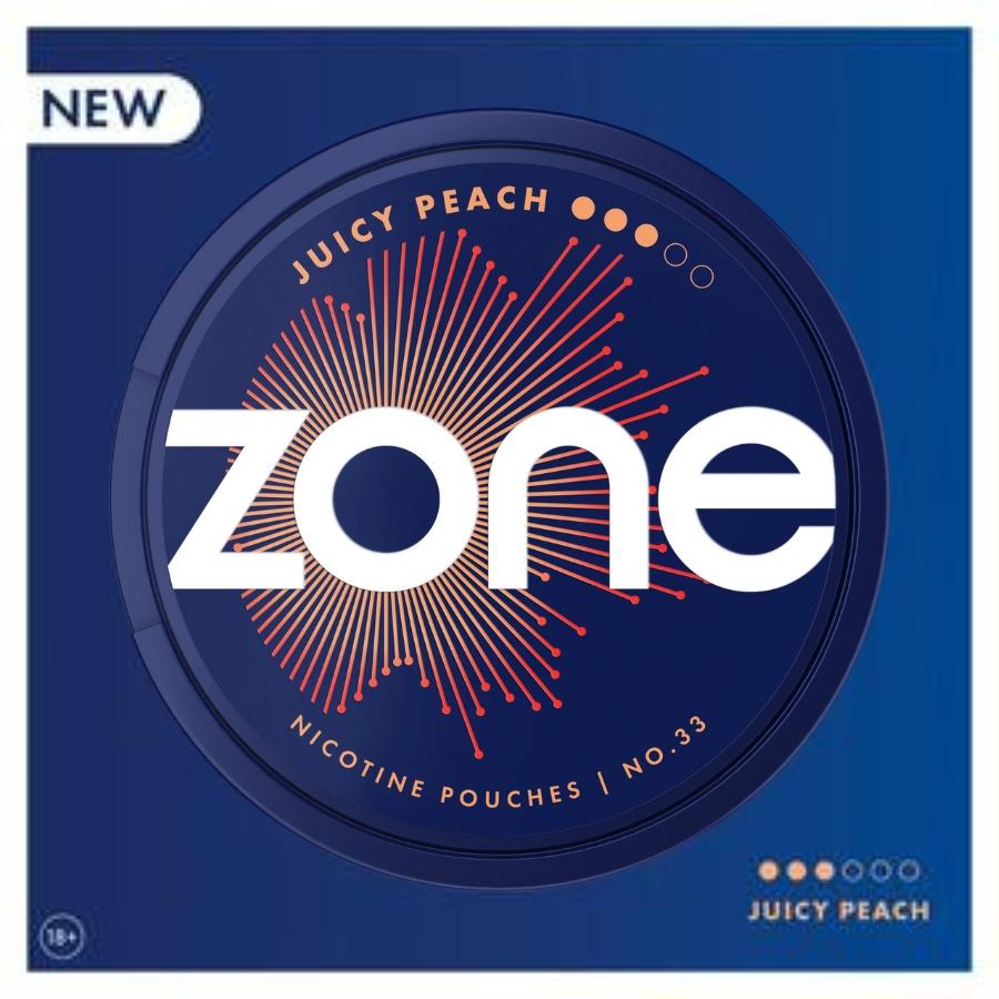 Zone Juicy Peach Nicotine Pouch 10mg - Case of 5