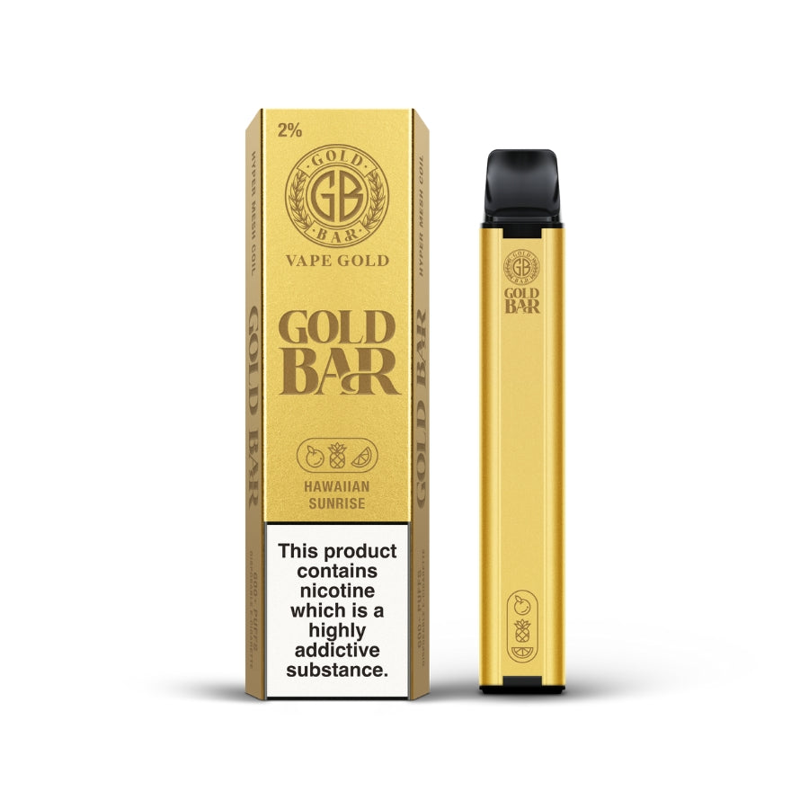 Gold Bar 600 Hawaiian Sunrise Disposable Vape - Case of 10