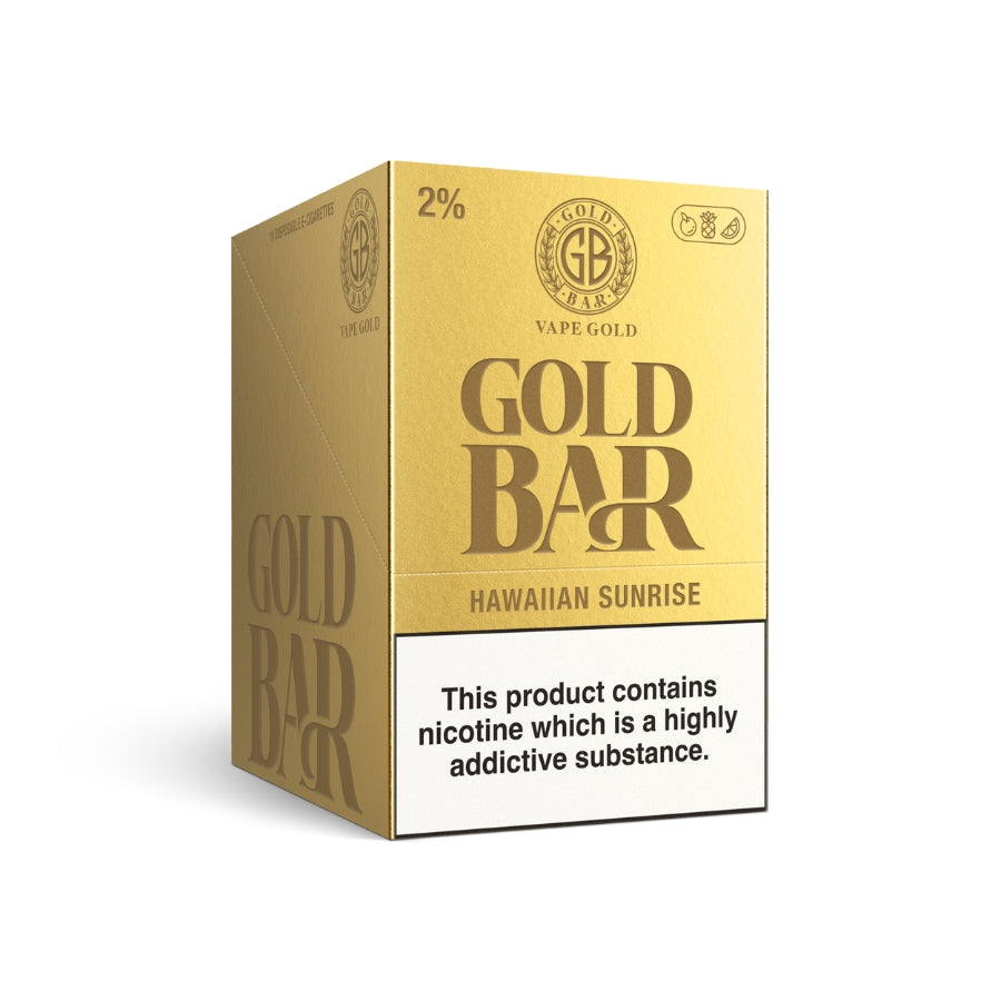 Gold Bar 600 Hawaiian Sunrise Disposable Vape - Case of 10