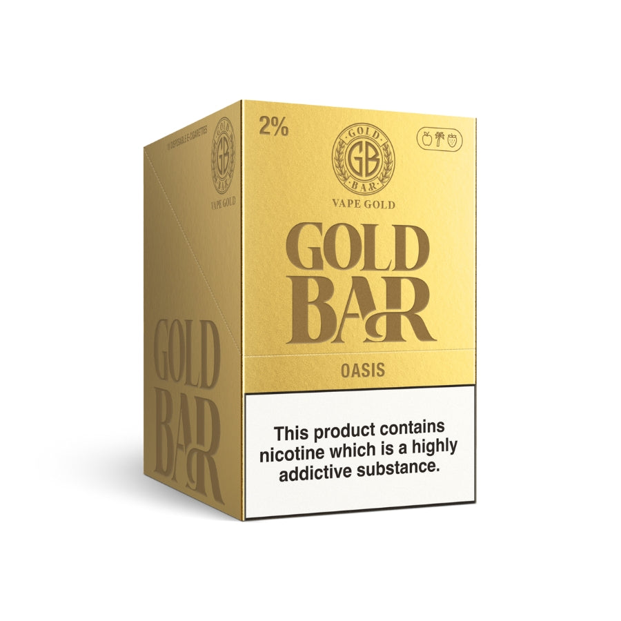 Gold Bar 600 Oasis Disposable Vape - Case of 10