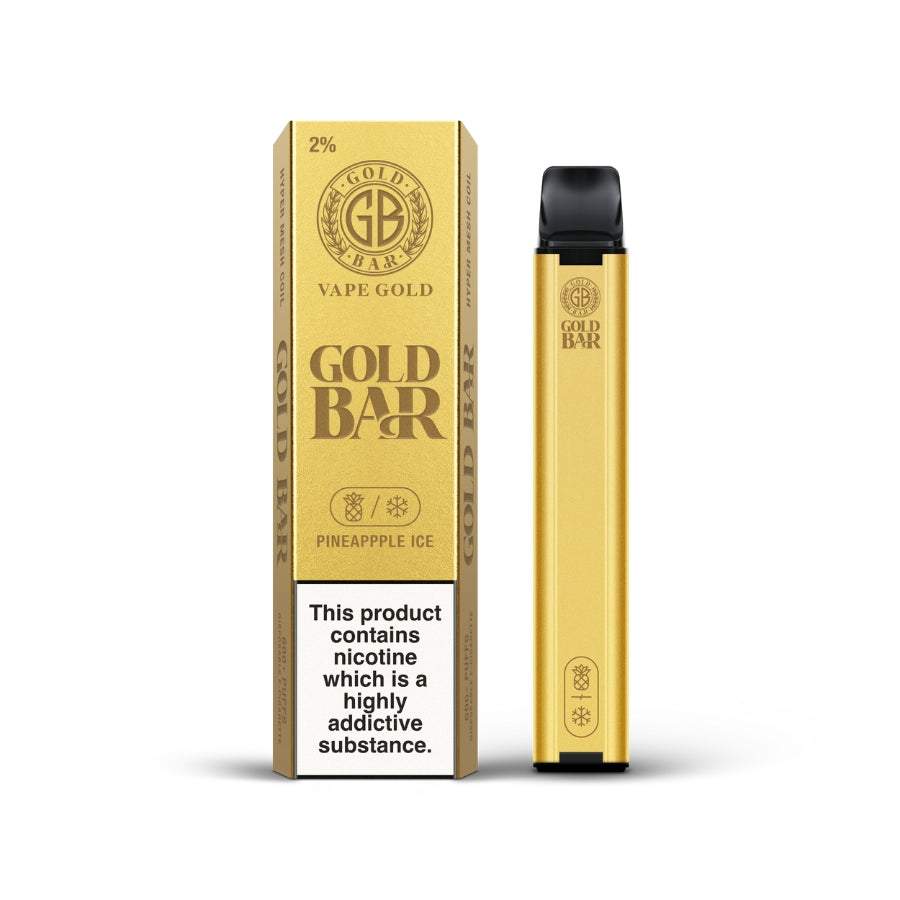 Gold Bar 600 Pineapple Ice Disposable Vape - Case of 10