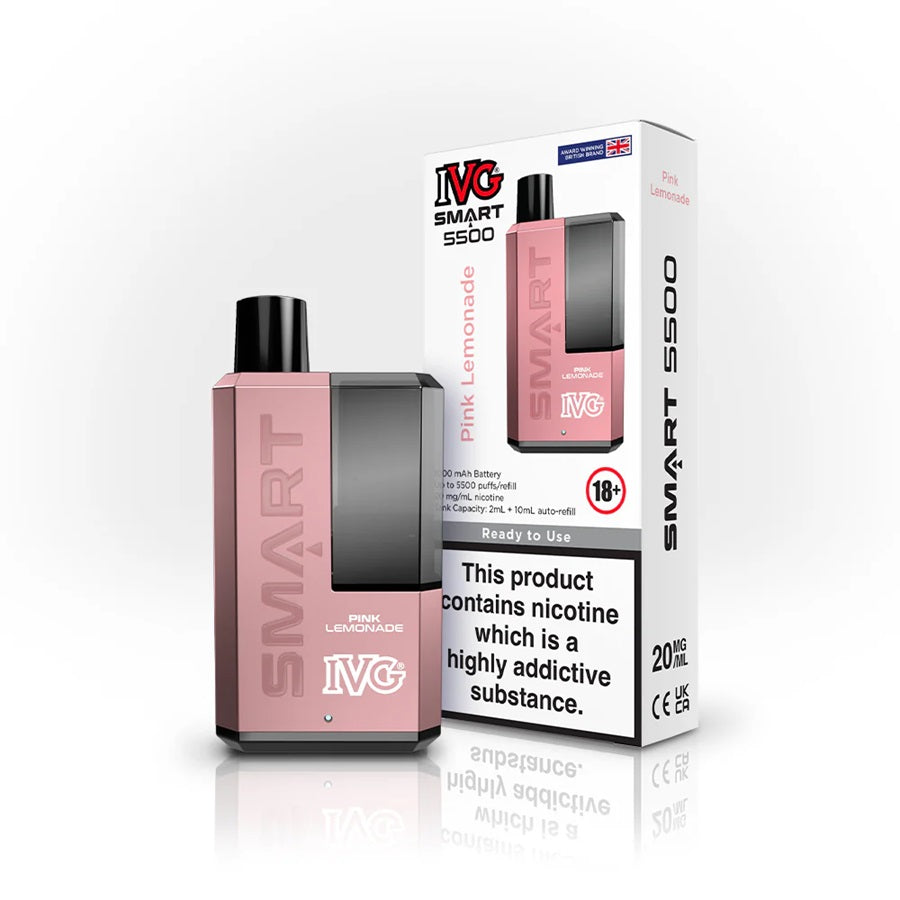 IVG SMART 5500 Cherry Peach Lemonade Disposable Vape Kit - Case of 5