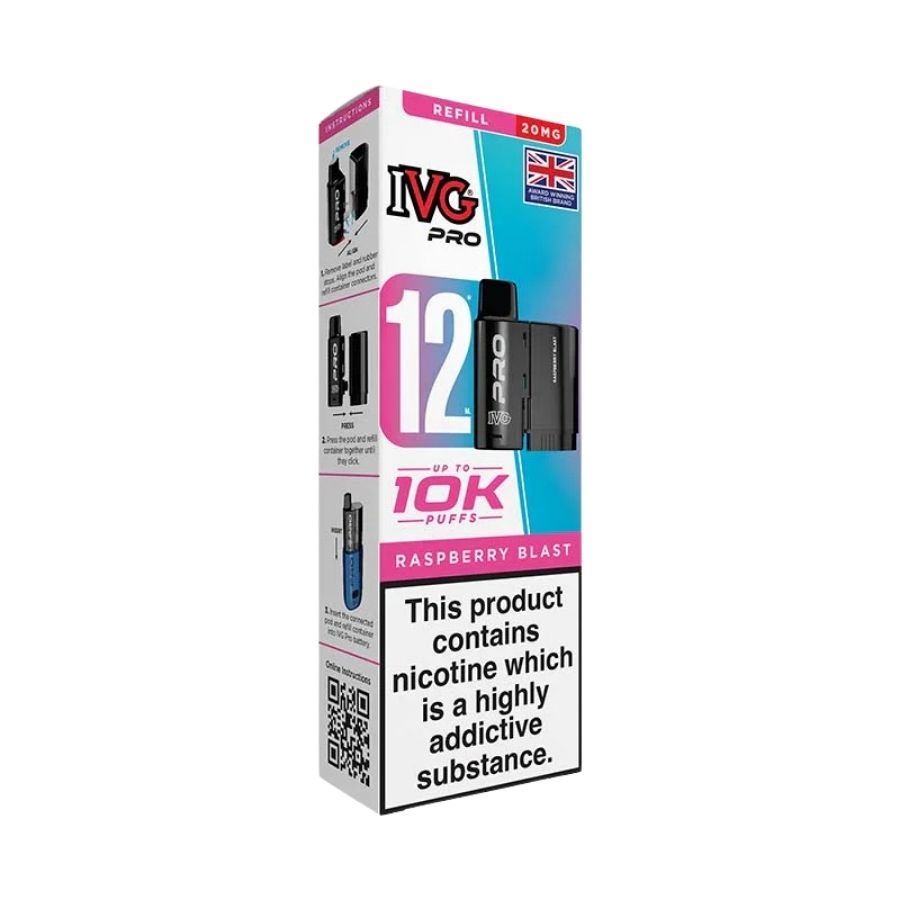 IVG Pro 12 Raspberry Blast Pods - Case of 5
