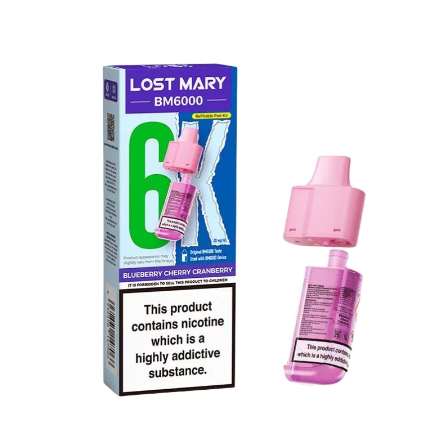 Lost Mary BM6000 Blueberry Cherry Refill Pod - Case of 5