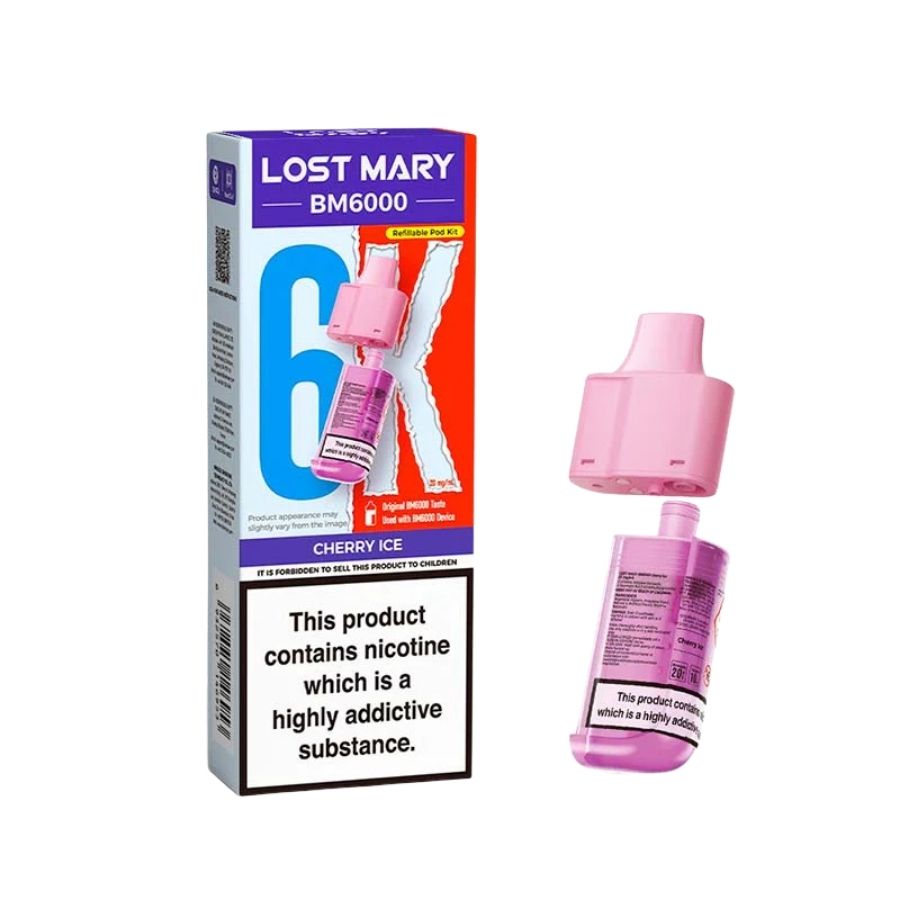 Lost Mary BM6000 Cherry Ice Refill Pod - Case of 5
