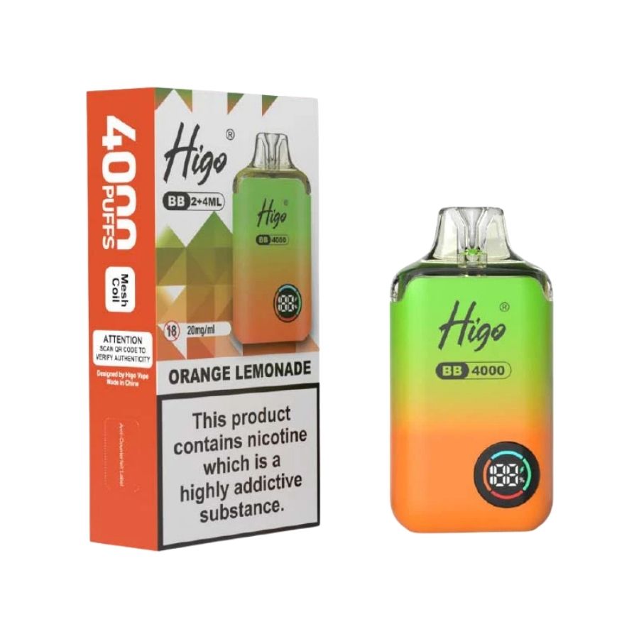 Higo BB Orange Lemonade Prefilled Pod Vape Kit - Case of 10