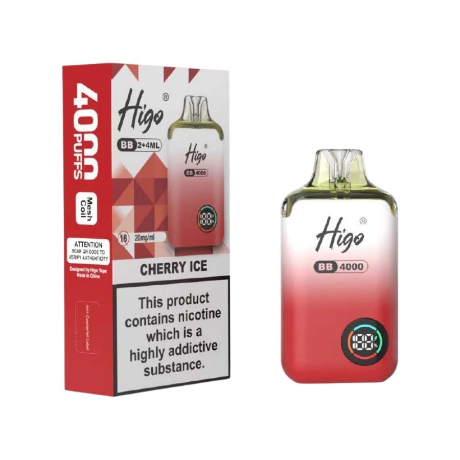 Higo BB Cherry Ice Prefilled Pod Vape Kit - Case of 10