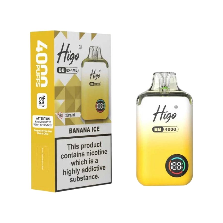 Higo BB Banana Ice Prefilled Pod Vape Kit - Case of 10