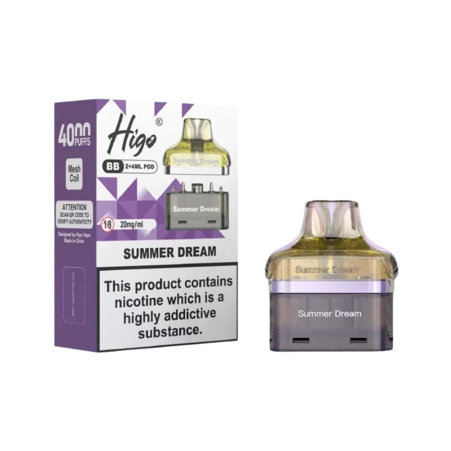 Higo BB 4000 Summer Dream Refill Pod  - Case of 5
