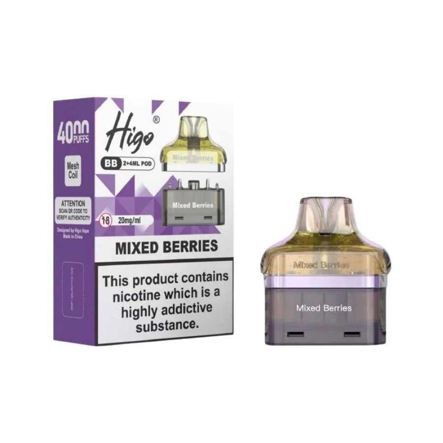 Higo BB 4000 Mixed Berries Refill Pod  - Case of 5