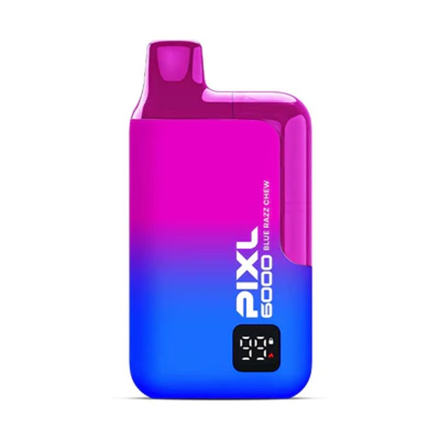 PIXL 6000 Blue Razz Chew Prefilled Rechargeable Disposable Vape 20mg - Case of 5