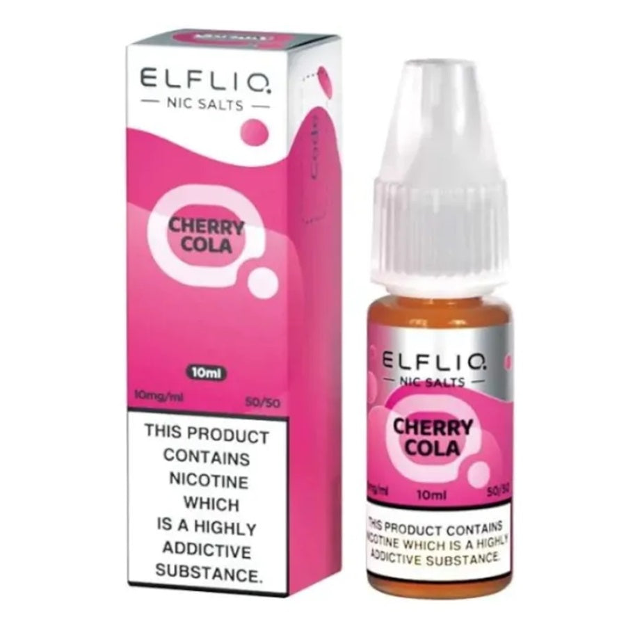 ELFBAR ElfLiq Cherry Cola Nic Salt E-Liquid 10ml - Case of 10