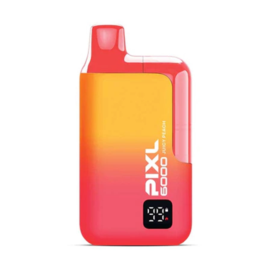 PIXL 6000 Juicy Peach Prefilled Rechargeable Disposable Vape 20mg - Case of 5