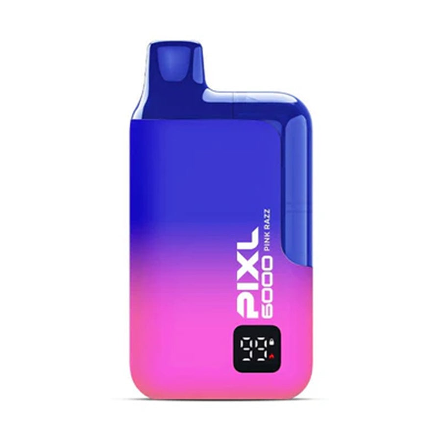 PIXL 6000 Pink Razz Prefilled Rechargeable Disposable Vape 20mg - Case of 5